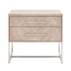 an image of a nightstand with two drawers on each side and one drawer in the middle