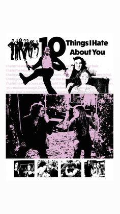 #movie #10thingsihateaboutyou #heathledger Ten Things I Hate About You Poster, 10 Things I Hate About You Poster, 10 Things I Hate About You Wallpers, Pink Movie Poster, Fangirl Posters, Dorm Vibes, Pink Movies, Magazine Wall, Jelly Desserts