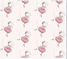 a pink ballerina wallpaper with an artistic design