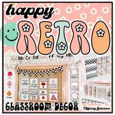 the happy retro classroom decor kit