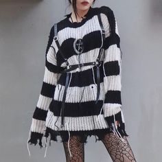 New Arrivals – Page 2 – Lolilita Store Egirl Fashion, Alt Outfits, Distressed Sweaters, Alt Fashion, Swaggy Outfits, Mode Inspo, Goth Outfits, Alternative Outfits, Grunge Style