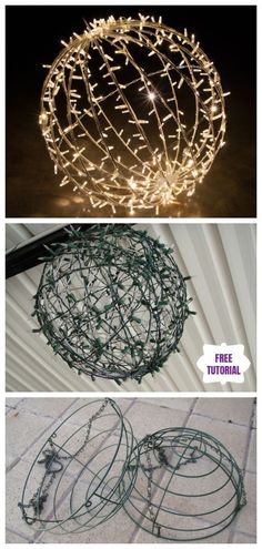 just lights christmas tree Giant Christmas Lights, Christmas Light Balls, Christmas Hanging Baskets, Ideas Decoracion Navidad, Video Led, Fence Diy, Outdoor Fence, Diy Christmas Lights, Hanging Christmas Lights