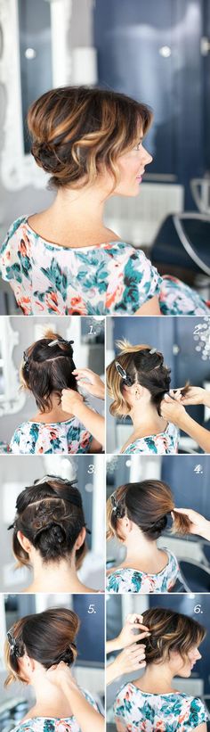 Wedding Hairstyles Tutorial, Wedding Hairstyles Bride, Hair Idea, Wedding Hairstyles Updo, Short Hair Updo, Wedding Hair And Makeup