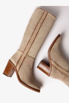 Lucia Rociera Suede Boot Penelope Chilvers, Pet Corner, Men Closet, Womens Closet, Bracelet Watches Women, Scallop Trim, Mens Loungewear, Long Boots, Mens Swimwear