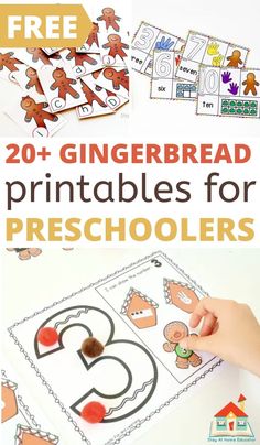 gingerbread printables for preschoolers to make