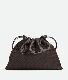 "Find BOTTEGA VENETA Medium Dustbag on Editorialist. Single main compartment. Drawstring closure with leather loop attachment for shoulder carry. Lining: Nylon. Color: Fondant. Height: 23 cm | 9.1\". Width: 32 cm | 12.6\". Depth: 1 cm | 0.4\". Strap drop: 35 cm | 13.8”. Calfskin." Bottega Bag, New Bottega, Bottega Veneta Shoulder Bag, Orange Bag, Small Shoulder Bag, Green Bag, White Bag, Watch Brands, Pink Bag