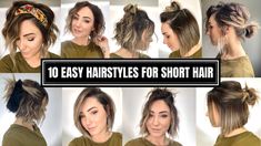 Easy Hairstyles For Short Hair, Album Aesthetic, Hairdos For Short Hair, Short Hair Updo, Cute Hairstyles For Short Hair, Short Hair Styles Easy