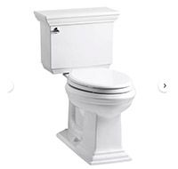 a white toilet with its lid up and the seat down, on a white background