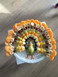 the facebook page has an image of a turkey made out of fruit