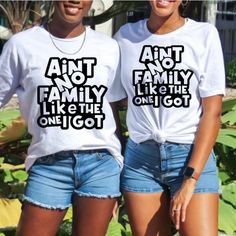 Ain't No Family Like The One I Got Shirt, Family Shirt, Family Reunion Shirt, Family Gift Unisex T-Shirt is 100% cotton soft style fabric fits true to size. Unisex Sweatshirt is 50% cotton 50% polyester light to medium fabric fits true to size. Unisex Hoodie is 50% cotton 50% polyester medium to heavy fabric fits true to size. Shirts are both comfortable and durable, perfect for wearing to social events, casual outings, or even just lounging around the house.  *Follow the wash and care instructi Cheap Tops With Custom Print For Family Gatherings, Cheap White Shirt For Family Gatherings, Cheap Family Matching Letter Print T-shirt, Cheap Casual T-shirt For Family Gatherings, Cheap Printed Family Matching T-shirt, Cheap Family Custom Print Shirt, Cheap Basic T-shirt For Family, We Are Family Tee Shirts, Funny Letter Print Tops For Fans