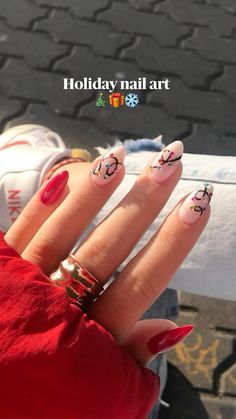 Unghie Nail Art, Christmas Gel, December Nails, Cute Christmas Nails, Nail Swag