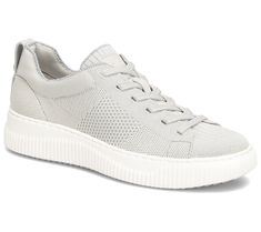 Bring your look to a casual conclusion courtesy of these sporty sneakers that add comfort to every step. From Sofft. Gray Casual Slip-on Sneakers For Light Exercise, Comfortable Lace-up Sneakers With Textured Upper, Gray Textile Sneakers For Spring, Sporty Sneakers With Textured Upper And White Sole, Gray Casual Sneakers For Light Sports, Casual Gray Sneakers For Light Sports, Comfortable Sneakers For Light Exercise, Gray Slip-on Sneakers For Spring, Comfortable Low-top Sneakers With Textured Upper