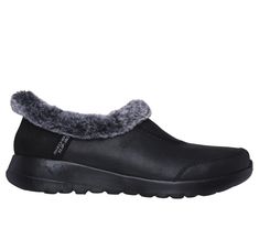 Stay warm all chilly season in effortless comfort with Skechers Hands Free Slip-ins On-the-GO Joy. Designed with our exclusive Heel Pillow , this cold-weather style features a vegan leather upper with faux fur lining, lightweight 5GEN midsole and a cushioned Skechers Air-Cooled Memory Foam insole. | Skechers Women's Slip-ins: On-the-GO Joy Slipper | Medium Width | Skechers Hands Free Slip-ins for an easy fit | Exclusive Heel Pillow holds your foot securely in place | Lightweight, responsive 5GEN Skechers Slip On, Cold Weather Hats, Insole Design, Cold Weather Fashion, Wide Shoes, Waterproof Shoes, Skechers Women, Shoe Show, 2 Inch Heels