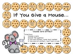 a poster with cookies and mice on it that says if you give a mouse,