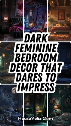 dark feminine bedroom decor that dares to impress