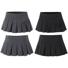 Premium Quality Womens Pleated Skirt Sexy Low Waisted Bowknot Mini Skirt Schoolgirl A Line Skirt, Women's Clothes Womens Pleated Skirt, Line Skirt, Low Waisted, A Line Skirt, A Line Skirts, Pleated Skirt, Mini Skirt, Premium Quality, Fashion Clothing