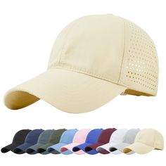 PRICES MAY VARY. Material: This unisex baseball cap made of 100% nylon with breathable mesh, lightweight, breathable and quick drying, The fabric is soft and easy to fold and carry Size: This thin and light running cap is only 65g, head Circumference is 56-59cm, the tail of the hat can be adjusted, hat brim width is 7cm it hiking and running essential that won’t weigh you down Quick-Drying: Men's baseball hat is made of high-quality, skin-friendly, soft, quick-drying nylon fabrics, which is wind Face Unique, Mens Hats Baseball, Running Cap, Mens Trucker Hat, Light Rain, Travel Summer, Sports Caps, Baseball Caps Mens, Sport Hat