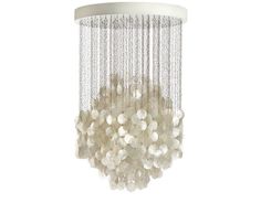 a white chandelier hanging from the ceiling