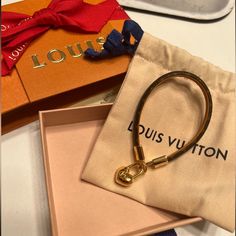 Brand New With Box And Dust Bag. Luxury Bracelets With Logo Charm As Gift, Lv Bracelet Louis Vuitton, Louis Vuitton Jewelry Box, Louis Vuitton Monogram Bracelet, Louis Vuitton Bracelet Women, Louis Vuitton Bracelet Gold, Louis Vuitton Bumbag, Louis Vuitton Bracelet, Monogram Bracelet