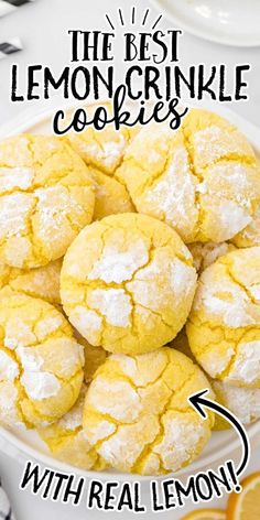 the best lemon crinkle cookies with real lemon