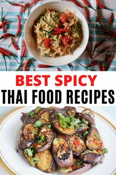 the best spicy thai food recipe is on this plate and it's ready to be eaten