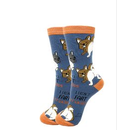 Corgi socks (: Sock Animals, Fuzzy Slippers, Designer Slippers, Socks For Women, Funny Socks, Novelty Socks, Colorful Socks, Designer Socks, Cool Patterns