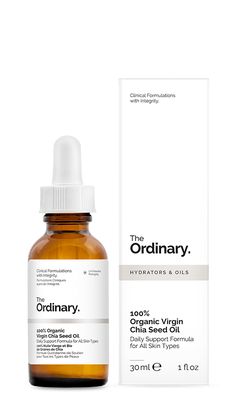 The Ordinary | 100% Organic Virgin Chia Seed Oil - 30ml Argan Oil For Face, The Ordinary Regimen, The Ordinary Caffeine Solution, Skin Care Routine For Teens, The Ordinary Retinol, Make Up Primer, Ordinary Skincare, Retinoic Acid, Dry Skin Care Routine