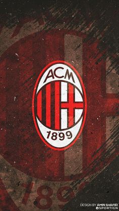 the acm logo is shown on a red and black striped background with white letters