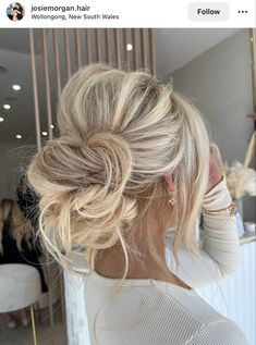 Higher Updos, Long Hair Updos, Messy Low Bun, Chignon Simple, Bridesmaid Hair Inspo, Shower Hair, Guest Hair, Mother Of The Bride Hair