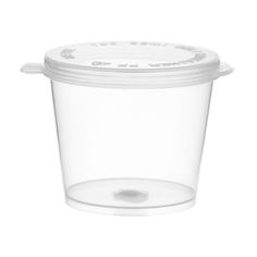 a clear plastic container with a lid