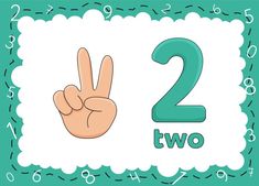 a sign that says two with the number two in front of it and an image of a