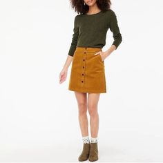 I Love This Skirt! I’m So Happy That It’s Going To Be Yours It’s Going To Look Amazing On You! Ultra Flattering, Trendy, J.Crew Mini Corduroy Skirt. Worn Maybe Twice? Brand New Condition. Size 10. Wool Mini Skirt, Corduroy Skirt, Jcrew Women, Dressy Tops, Stripe Skirt, Gray Skirt, Knee Length Skirt, J Crew Factory, Skirts With Pockets