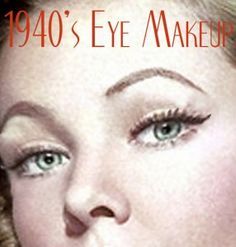 1940’s Makeup, 1940's Makeup, 40s Makeup, 1940s Makeup, Rockabilly Makeup, Brown Liquid Eyeliner, Vintage Makeup Looks, 40s Hairstyles, 1940s Hairstyles