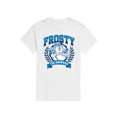 Get in the holiday spirit with this Men's Frosty The Snowman Collegiate Graphic Tee. FEATURES Crewneck Short sleeveFIT & SIZING ClassicFABRIC & CARE Heather Colors: Cotton/Polyester, Solid Colors: Cotton Machine wash Imported Size: 6XB. Color: White. Gender: male. Age Group: adult. Frosty The Snowman, Frosty The Snowmen, The Snowman, Big & Tall, This Man, Holiday Spirit, The Holiday, Solid Colors, Graphic Tee