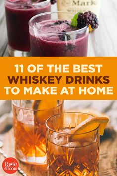 the best whiskey drinks to make at home