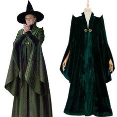 the wizard costume is green and black