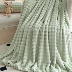 Wrap your child in a cocoon of comfort with this sage green plush blanket. Whether they're snuggled up for a nap or playing in their room Lightweight Bedding, Blanket Cozy, Comfortable Bed, Fluffy Blanket, Fur Throw Blanket, Blanket For Couch, Blanket Black, Nap Blanket, Fluffy Blankets