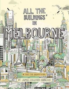 all the buildings in melbourne are illustrated