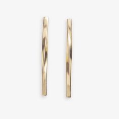 Millie Twisted Bar Drop Earrings Brass Earrings Modern Brass Linear Earrings For Formal Events, Modern Gold Drop Earrings, Modern Brass Linear Earrings For Formal Occasions, Tiny Twist Earrings, Modern Twist Drop Earrings For Everyday, Gold Earrings With A Modern Twist, Modern Twist Gold Drop Earrings, Gold Twisted Metal Earrings, Human Hand