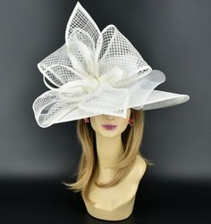 ✿*.Key Features.*✿ This is a wide brim hat with same color big sinamay bows and crin bow, very elegant and beautiful.  Great for Kentucky derby, weddings, church, Easter, Royal Ascot, horse races, cocktails, tea party, or any hat wearing occasion. Hat base size: From front to back: 17.75" (45cm) From left to right: 19" (48cm) Wide brim Appr: 5.12~6.5" Head girth: 22.5" (57cm) , adjustable string inside to make smaller to fit your head. If you want other colors in this style, just search the same item code in my store, you will find them. ✿*.Tip.*✿ ❣️If you want a customized piece, please follow the instructions below: 🔹Present style of hat or fascinator you would like from the store, with additional photos of your outfit and any other details you'd like me to know. 🔹After this process is Sinamay Hat, Easter Hat, Tee Party, Royal Ascot Hats, Sinamay Hats, Easter Hats, Ascot Hats, Hat Wedding, A Hat In Time