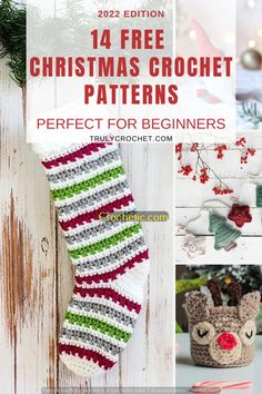 crochet christmas stocking patterns for beginners