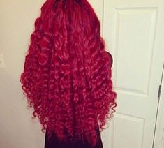 Hot Pink Curly Hair, Curly Pink Hair, Red Curly Hair, Fantasy Hair