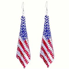 Save 20% When You Bundle 2 Or More Items! Fourth Of July American Patriotic Flag Usa Dangle Red White Blue Earrings 2” Show Off Your American Pride In These Red White And Blue Flag Earrings! Please Browse My Boutique For More #Spring #Summer #Vacation #Edc Edc Music Festival Fest Cruise Resort Tropical Wedding Guest Bridal Date Night Bohemian Preppy Vintage Flirty Hippie Coachella Rave Wear Chic Trendy Maxi Coverup Beach Dress Crochet Skirt Floral Minidress Midi Ethereal Boho 60’s 70’s 80’s 90’s Red American Flag Jewelry For Independence Day, Patriotic Earrings For Summer Gift, Adjustable Red Patriotic Earrings, Red Dangle Earrings For 4th Of July, Red Jewelry With Ear Wire For Independence Day, Patriotic Red Drop Earrings, Patriotic Multicolor Summer Jewelry, Patriotic Silver Dangle Earrings, Silver Dangle Patriotic Earrings