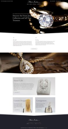 the website is designed to look like it has been made with gold and diamond jewelry