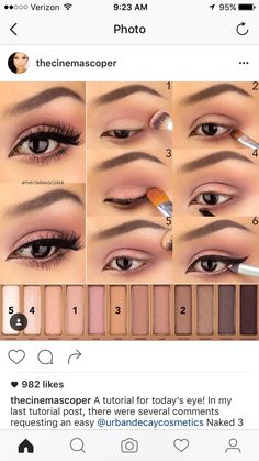 Naked 3 tutorial Make Up Mata, Natural Eye Makeup Tutorial, Mekap Mata, Makeup Tip, Makeup 101, Makeup Tutorial Eyeshadow