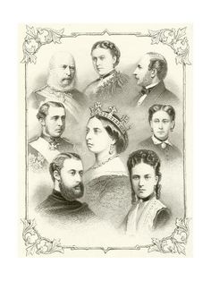 an old black and white drawing of people