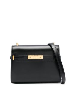 black calf leather strap detailing gold-tone hardware engraved logo adjustable detachable shoulder strap foldover top with magnetic fastening internal zip-fastening pocket internal slip pocket Saint Laurent Manhattan, Leather Handbags Crossbody, Mini Crossbody Bag, Handbags Online, Mini Crossbody, Black Cross Body Bag, Ballet Flat Shoes, Cross Body Handbags, Leather Crossbody