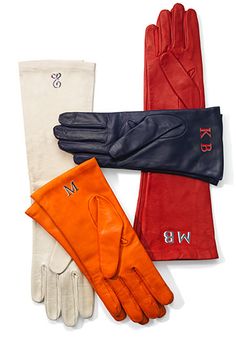 Monogrammed leather gloves Oprahs Favorite Things, Fashion Gloves, Vintage Gloves, Mark And Graham, Monogrammed Leather, Leather Gifts, Fashion Girl, Leather Gloves, Mitten Gloves