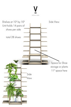 the diagram shows how to use ladders for shoe storage and other things that can be used