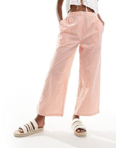 Cropped Trousers by ASOS DESIGN For days when denim won't do Stripe print High rise Elasticated waistband Button fly Wide leg Modest Fashion Winter, Dress Bra, Jumpsuit Party, Maxi Dress Trend, Swimwear Sale, Cropped Trousers, Hoodies For Sale, Petite Maternity, Pull On Pants